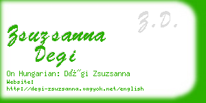 zsuzsanna degi business card